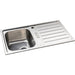 Abode Neron Compact 1B & Drainer Inset Sink - St/Steel Image 2