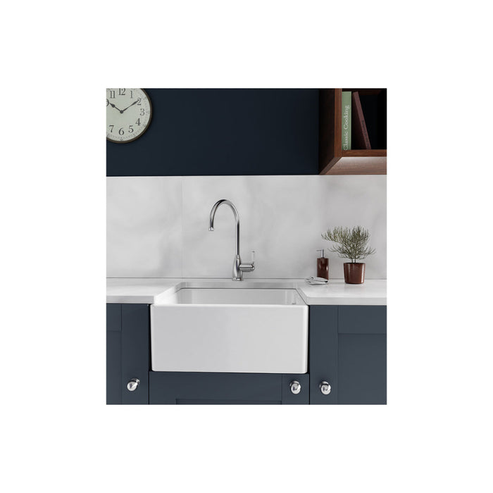 Abode New Belfast 1B Undermount Sink - White Image 3