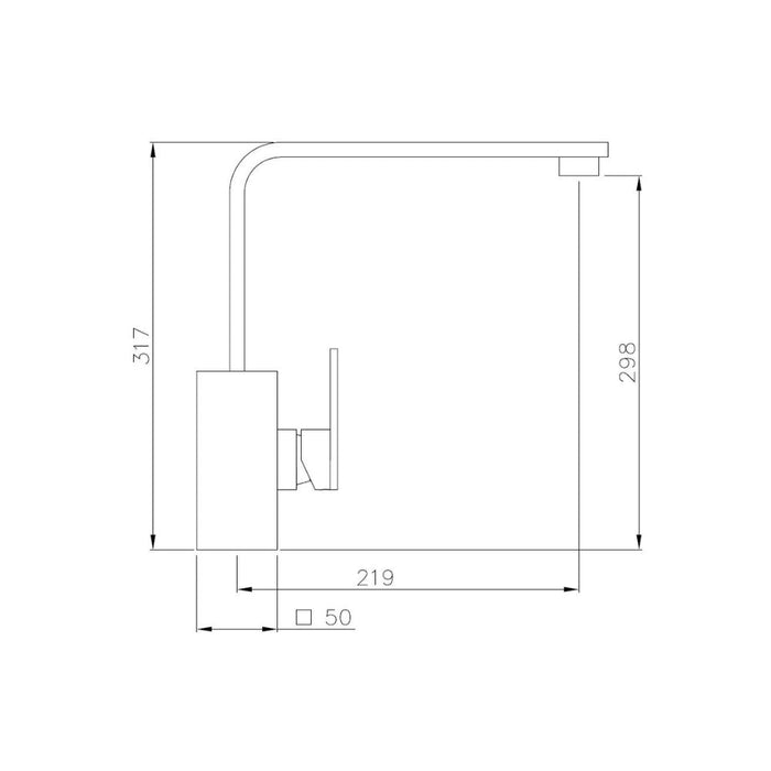 Abode New Media Single Lever Mixer Tap - Chrome Image 3