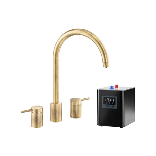 Abode Profile 4 IN 1 3 Part Tap & Proboil.4E Tank - Antique Brass Image 1