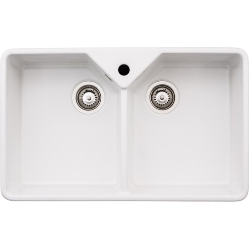 Abode Provincial Large 2B Undermount Sink - White Image 1
