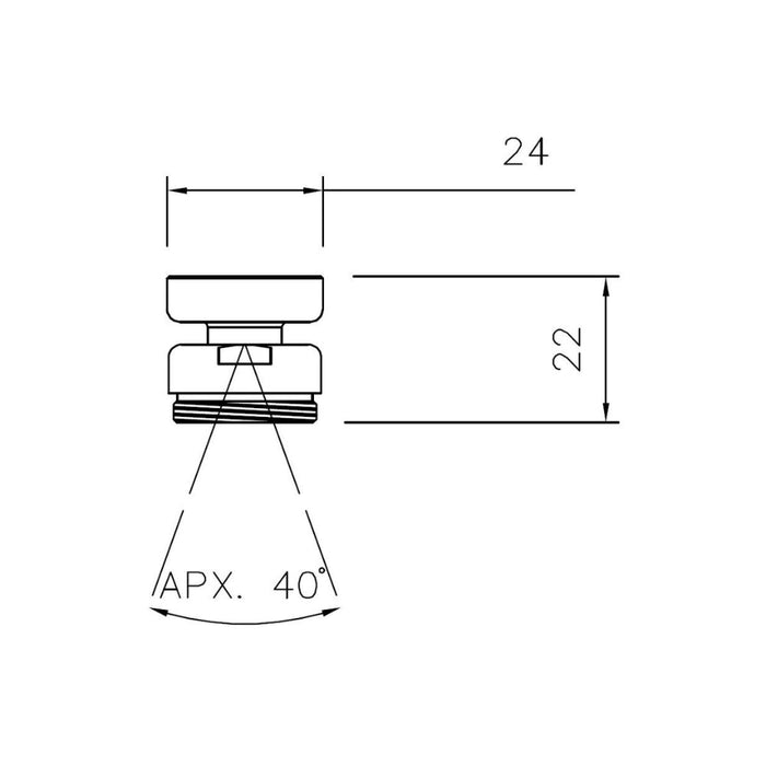 Abode Revolve Aerator Adaptor - Chrome Image 2