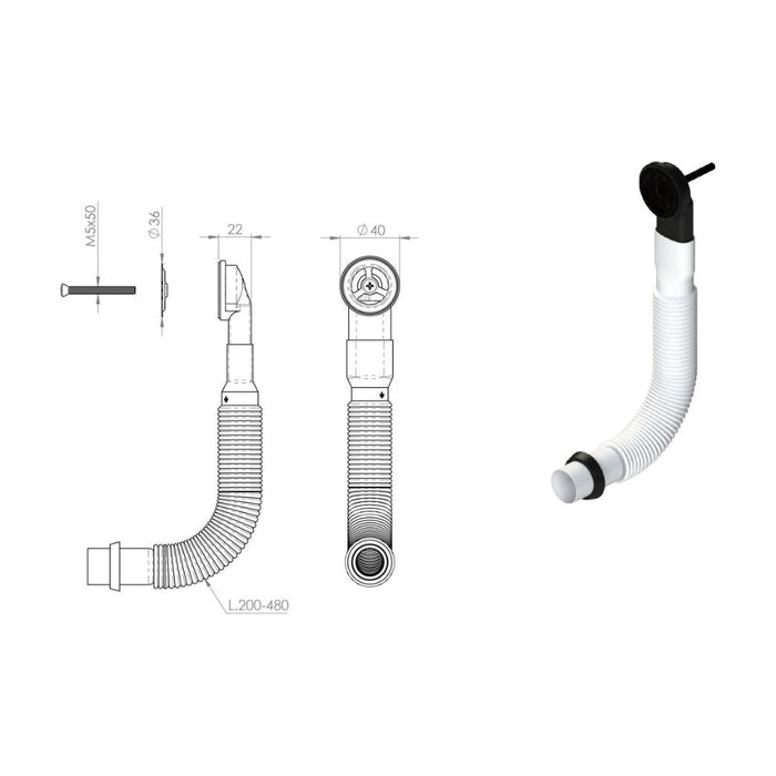 Abode Round Overflow Pipework Image 5