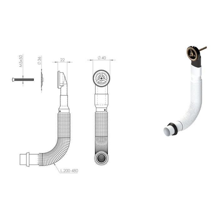 Abode Round Overflow Pipework Image 9