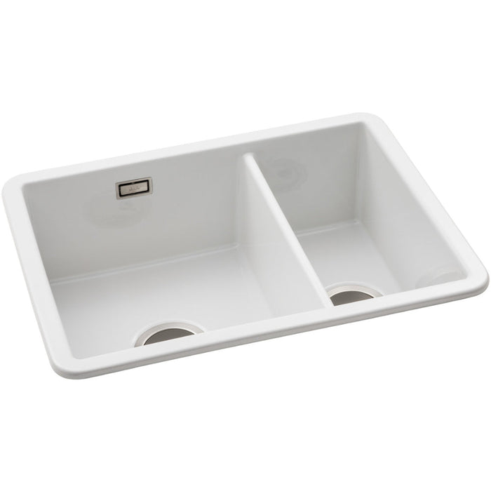 Abode Sandon 1.5B Ceramic Undermount/Inset Sink - White Image 2