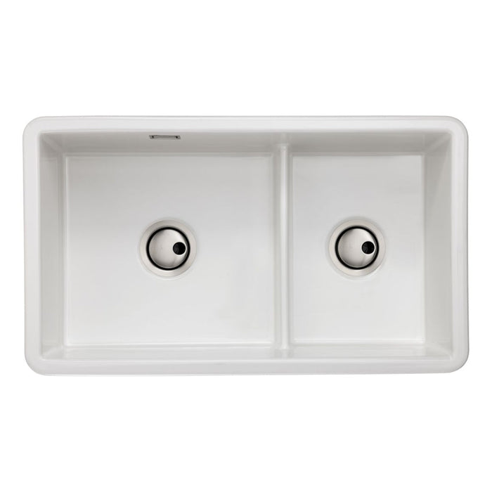 Abode Sandon 1.75B Ceramic Undermount/Inset Sink - White Image 1