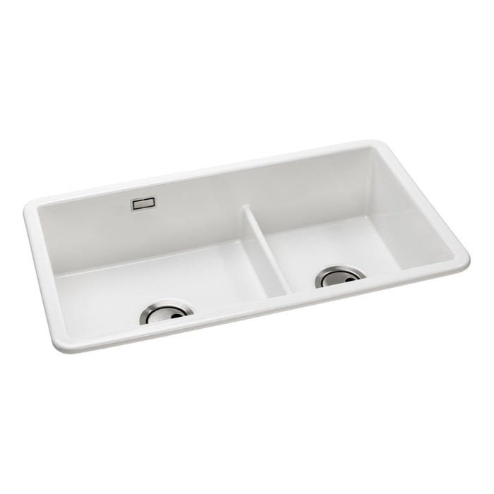 Abode Sandon 1.75B Ceramic Undermount/Inset Sink - White Image 2