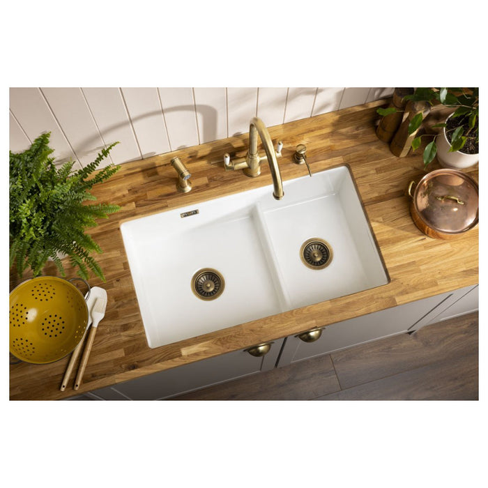 Abode Sandon 1.75B Ceramic Undermount/Inset Sink - White Image 4