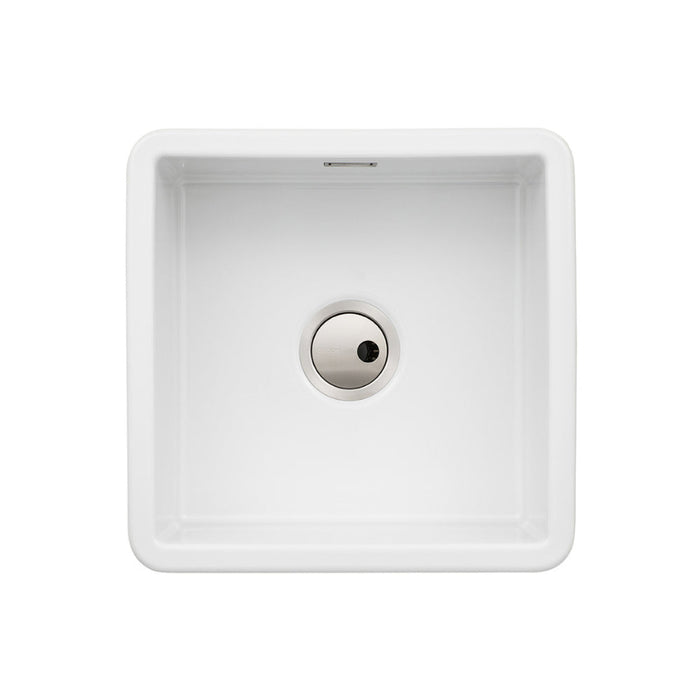 Abode Sandon 1B Ceramic Undermount/Inset Sink - White Image 1
