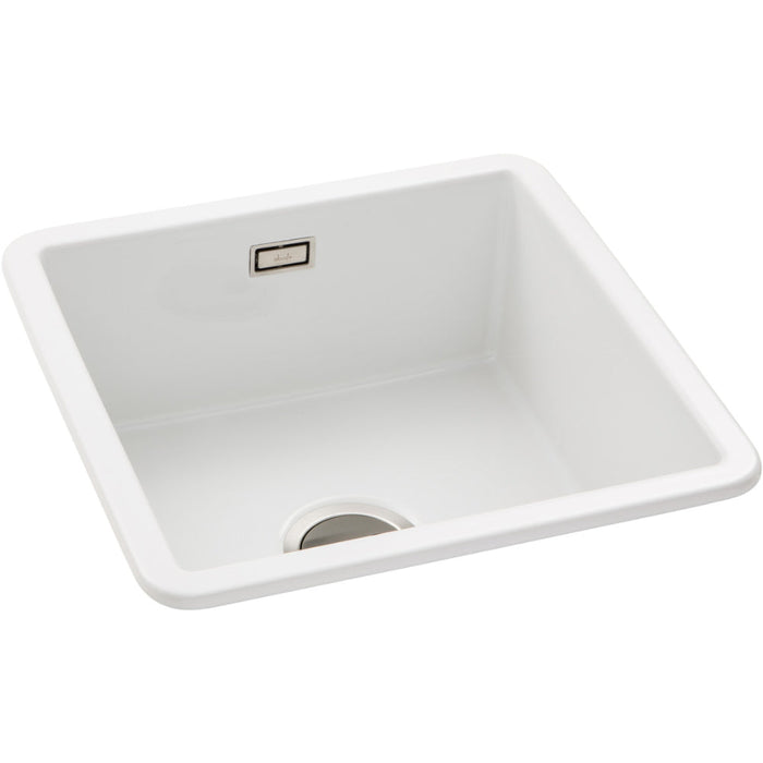 Abode Sandon 1B Ceramic Undermount/Inset Sink - White Image 2