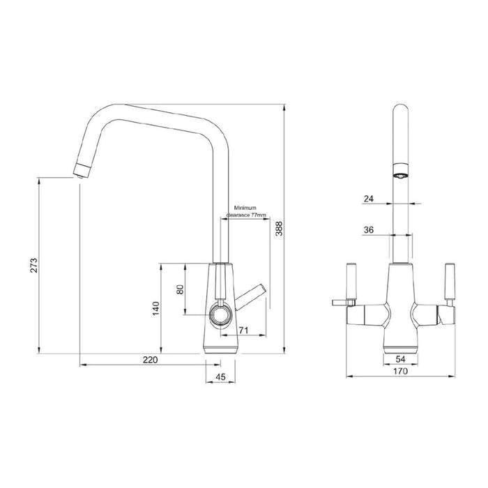 Abode Scandi-X 4 IN 1 Monobloc Tap Image 7