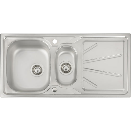 Abode Trydent 1.5B & Drainer Inset Sink - St/Steel Image 1