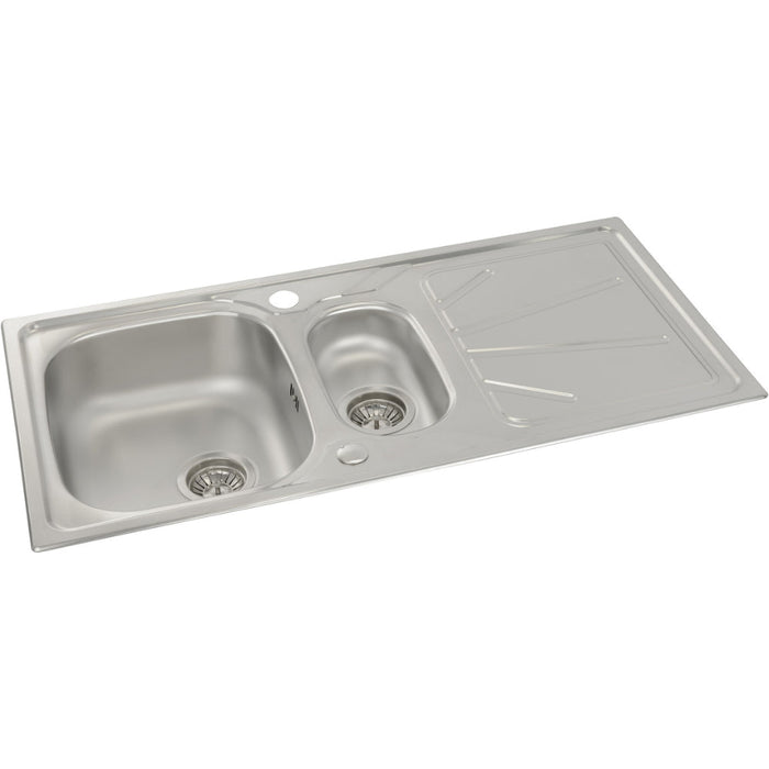 Abode Trydent 1.5B & Drainer Inset Sink - St/Steel Image 2