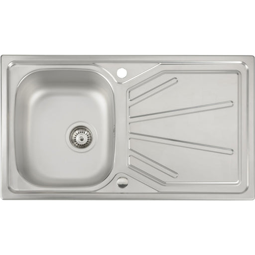 Abode Trydent 1B & Drainer Inset Sink - St/Steel Image 1