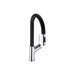Abode Virtue Nero Mixer Tap w/Pull Out - Chrome Image 1