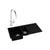 Abode Xcite 1.5B Inset Black Metallic Sink Tap Pack