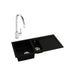 Abode Xcite 1.5B Inset Black Metallic Sink Tap Pack Image 13