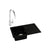 Abode Xcite 1B Inset Black Metallic Sink Tap Pack