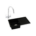 Abode Xcite 1B Inset Black Metallic Sink Tap Pack Image 1