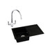 Abode Xcite 1B Inset Black Metallic Sink Tap Pack Image 9