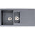 Abode Zero 1.5B & Drainer Granite Inset Sink - Grey Metallic Image 1