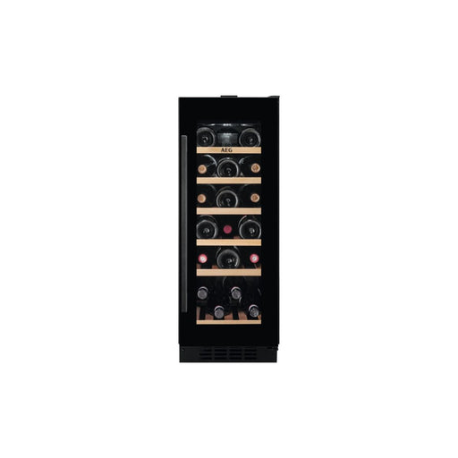 AEG AWS4020B5B B/U 30cm Wine Cabinet - Black Glass Image 1