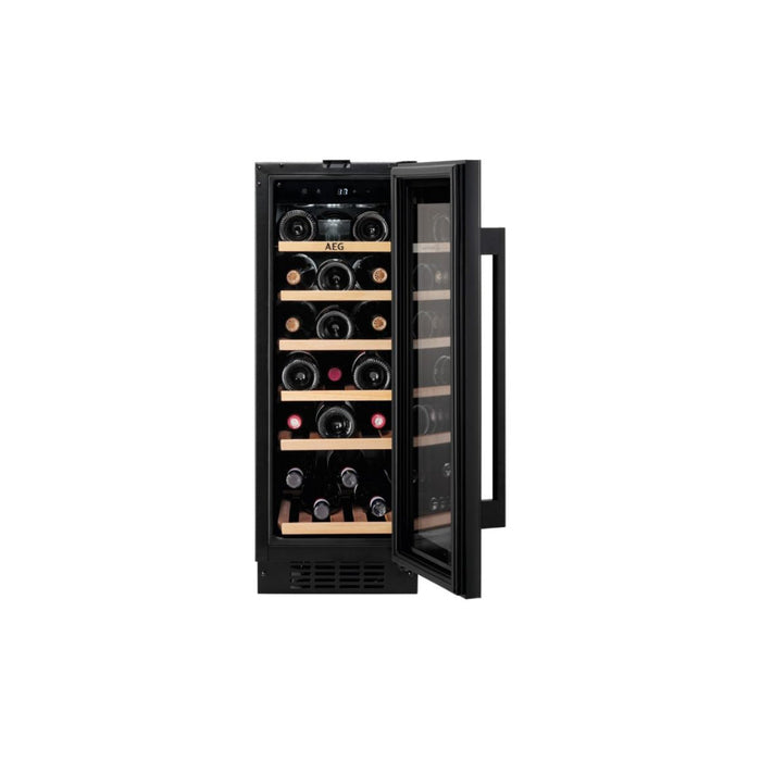 AEG AWS4020B5B B/U 30cm Wine Cabinet - Black Glass Image 2