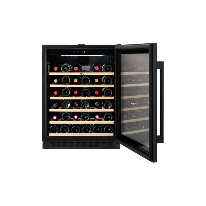 AEG AWS4052B5B B/U 60cm Wine Cabinet - Black Glass Image 2
