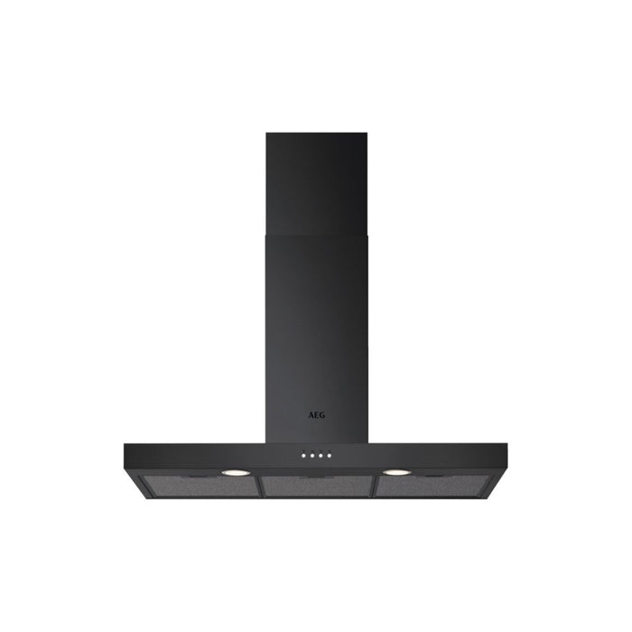 AEG DBX3951R Box Chimney Hood - Matt Black Image 1