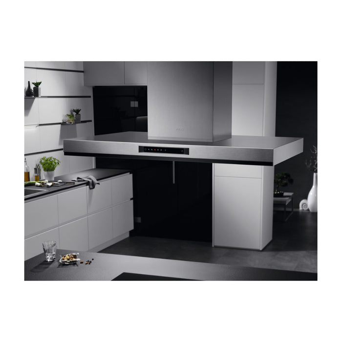 AEG DIK6180HG 100cm Island Hood - Black Glass & St/Steel Image 4