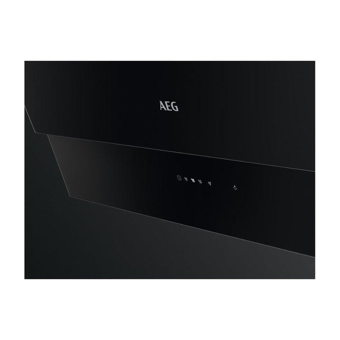 AEG DVB5560B 55cm Angled Chimney Hood - Black Glass Image 2