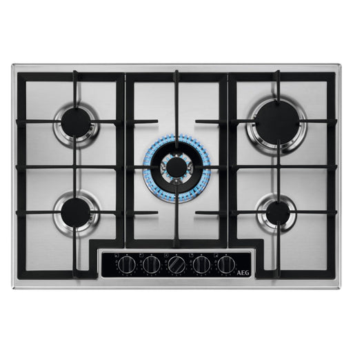 AEG HGB75420YM 75cm Gas Hob - St/Steel Image 1