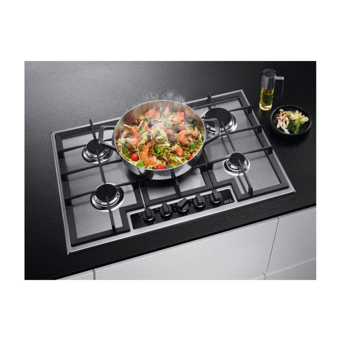 AEG HGB75420YM 75cm Gas Hob - St/Steel Image 2