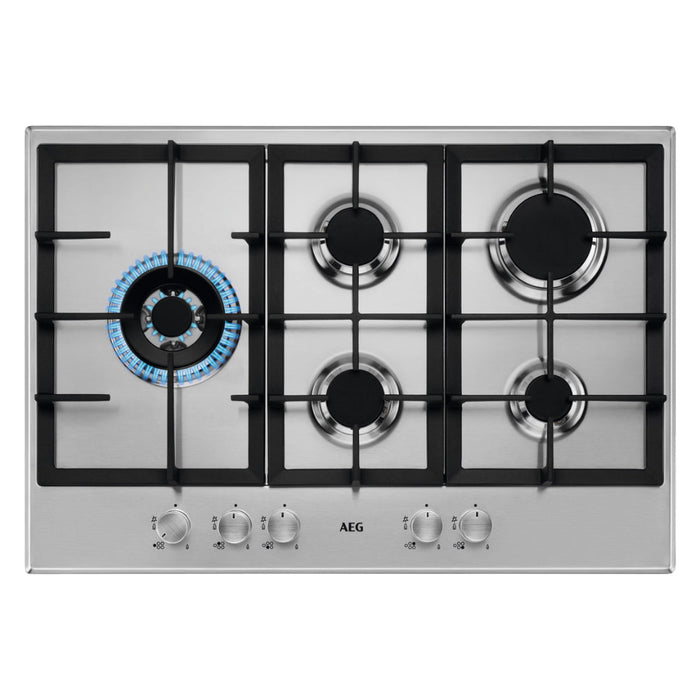 AEG HGB75500SM 75cm Gas Hob - St/Steel Image 1