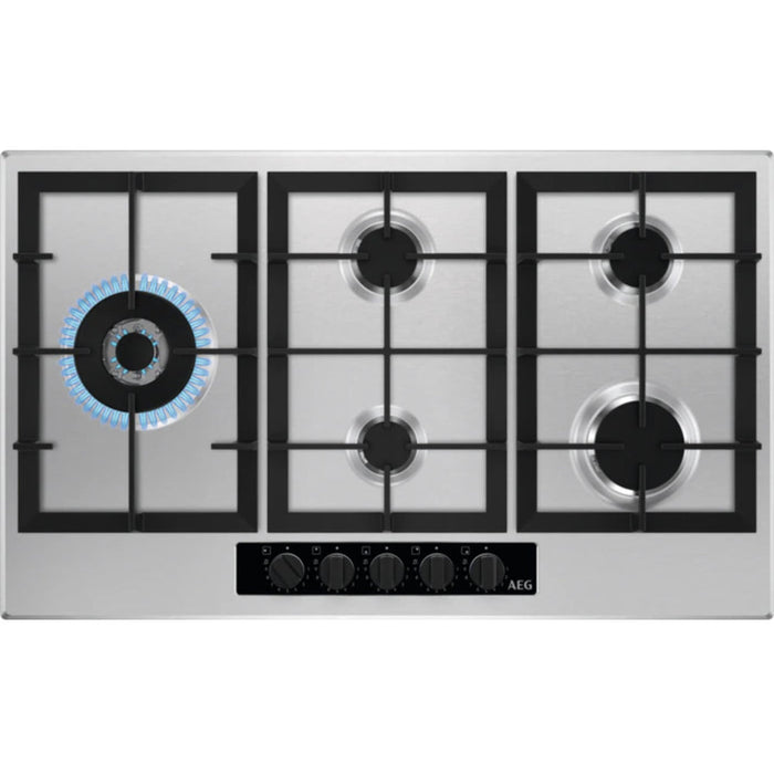 AEG HGB95522YM 90cm Gas Hob - St/Steel Image 1