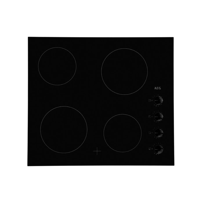 AEG HK614000CB 60cm Ceramic Hob - Black Image 1