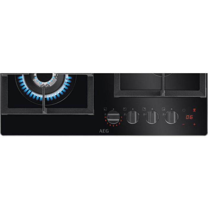 AEG HKB64450NB 60cm Gas on Glass Hob - Black Image 3
