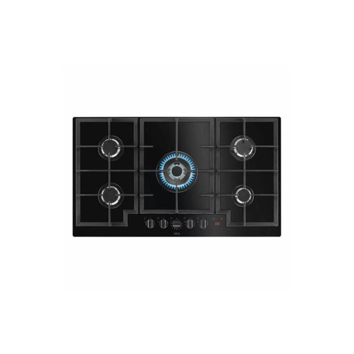 AEG HKB95450NB 90cm Gas on Glass Hob - Black Image 1