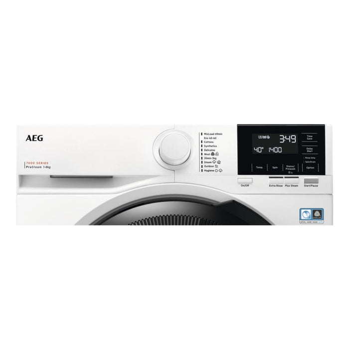 AEG LFR71844B F/S 8kg 1400rpm Washing Machine - White Image 3