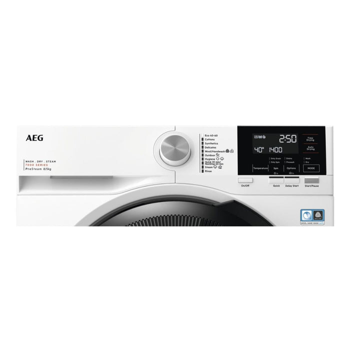AEG LWR7185M4B F/S 8/5kg 1400rpm Washer Dryer - White Image 3
