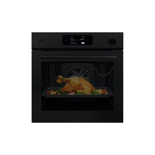AEG NBR7P731ST Single Pyrolytic Oven w/Steam - Matt Black Image 1