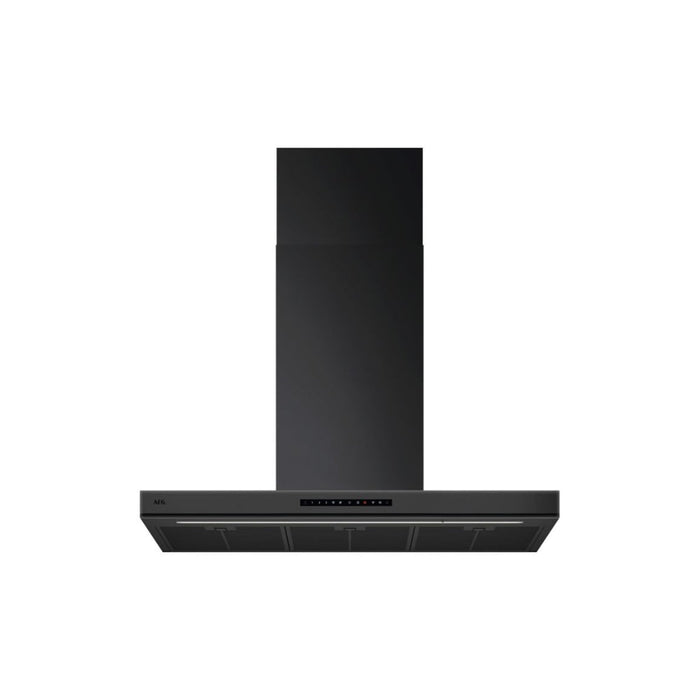 AEG NDB9791AT 90cm Flat Box Chimney Hood - Matt Black Image 1