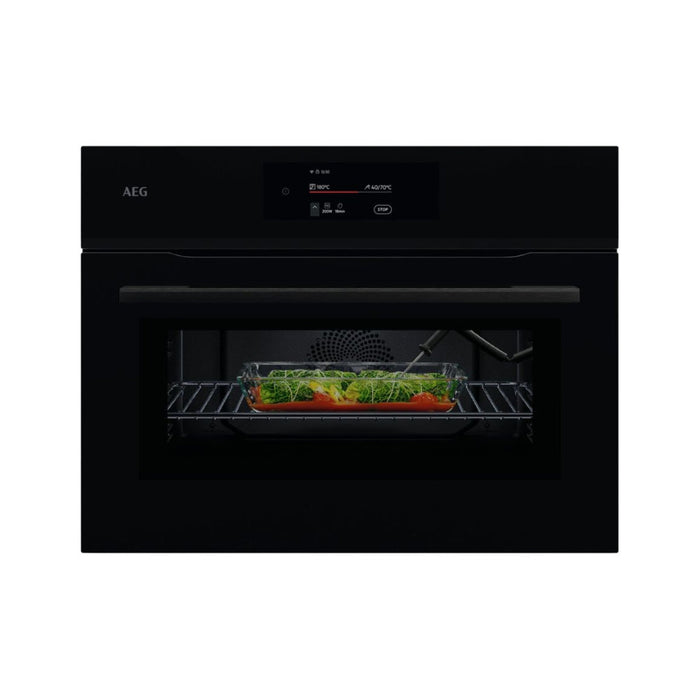 AEG NKK8N721B Compact Electric Oven - Black Image 1