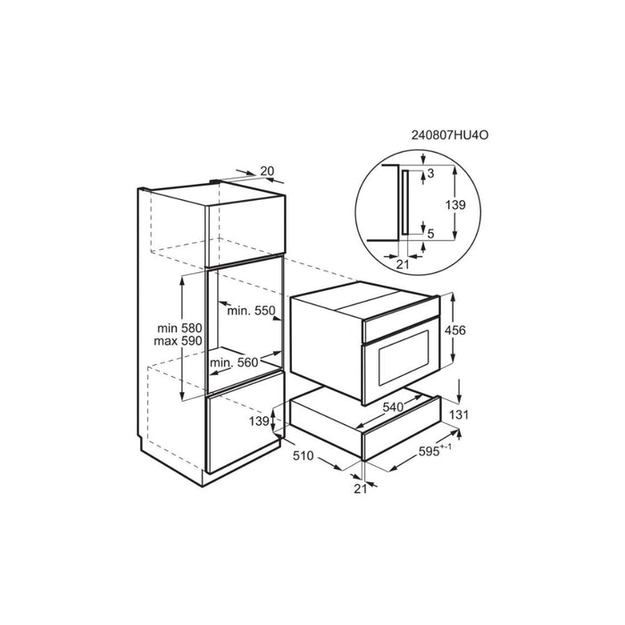 AEG NKV914B 14cm Vacuum Sealer Drawer - Black Image 7