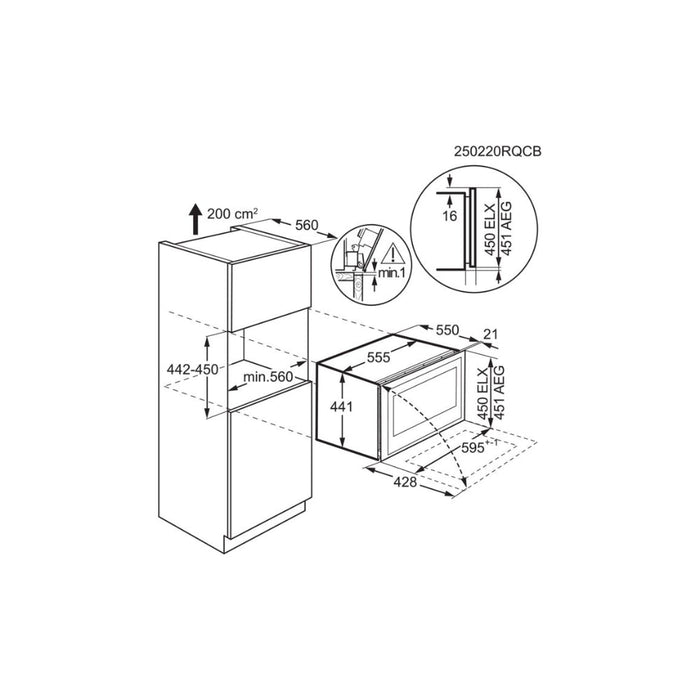 AEG NKW8P21KAB Semi Integrated 60cm Wine Cabinet - Black Image 8