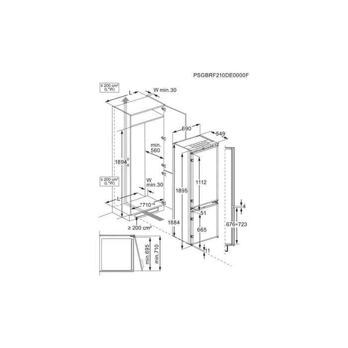 AEG NSC7G752ES B/I XL TwinTech No Frost 70/30 Fridge Freezer Image 12