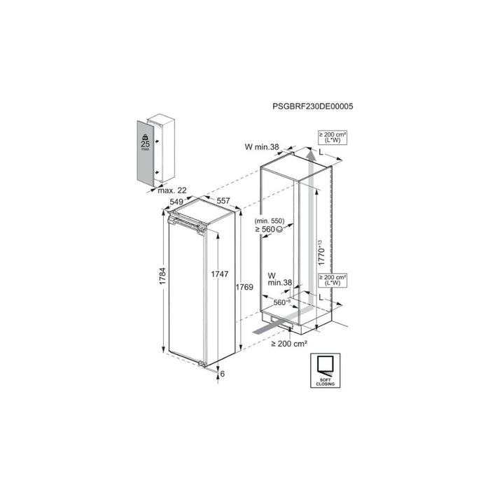 AEG NSK9Z181EC B/I Tall Larder Fridge Image 3