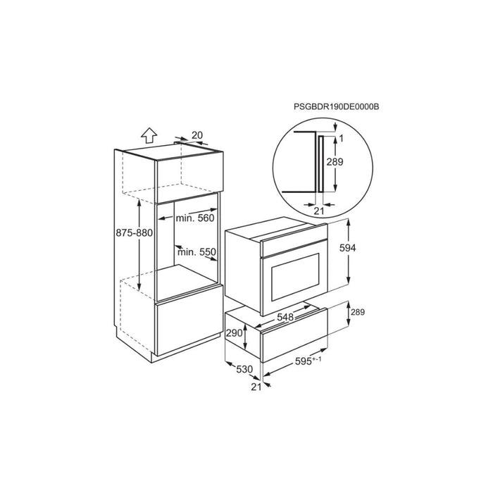 AEG OD8K21B 29cm Warming Drawer - Black Image 6