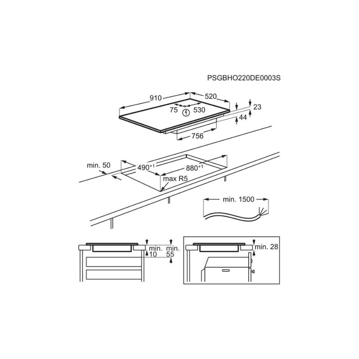 AEG TP95RA07FB 90cm Ceramic Hob - Black Glass Image 6