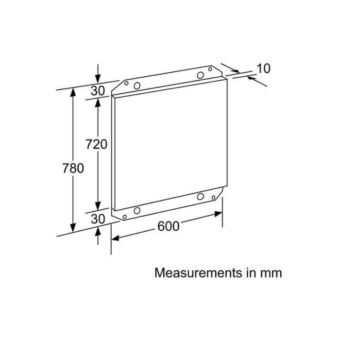 Bosch DHZ6551 60cm Splashback - St/Steel Image 2